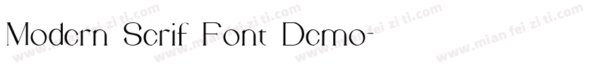 Modern Serif Font Demo字体转换